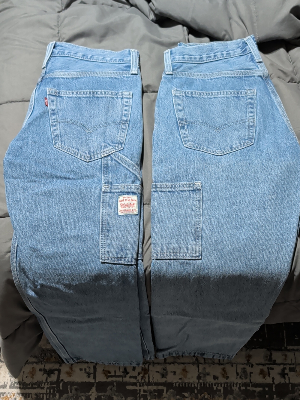 Levi's Men's Light Blue Relaxed Carpenter Jeans
